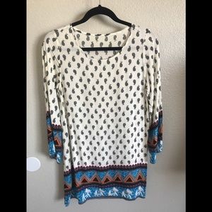 New! Boho Elephant Printed Spring Festival Tunic Indian Dress